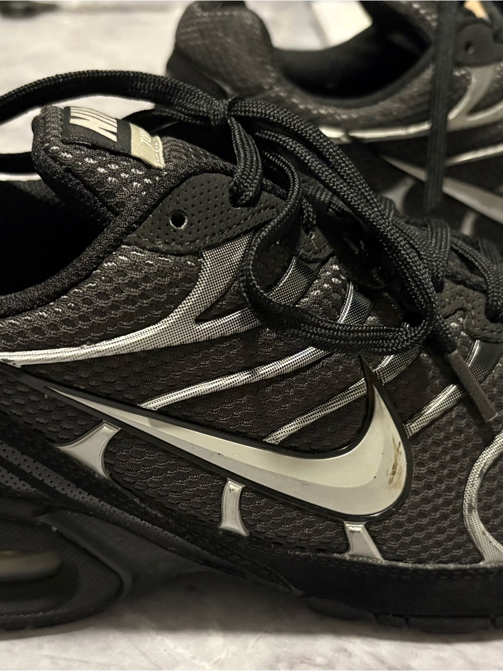 Nike Men’s Black with Silver Swoosh Athletic Sneakers